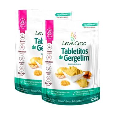 Imagem de Kit 2X: Biscoito Tabletito Gergelim S/Glúten Leve Crock 120g