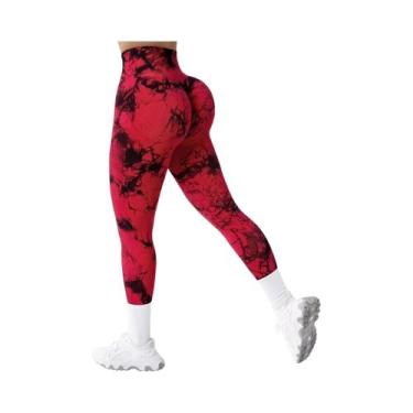 Imagem de Calças De Yoga Sem Costura De Cintura Alta Para Mulheres, Leggings Esp