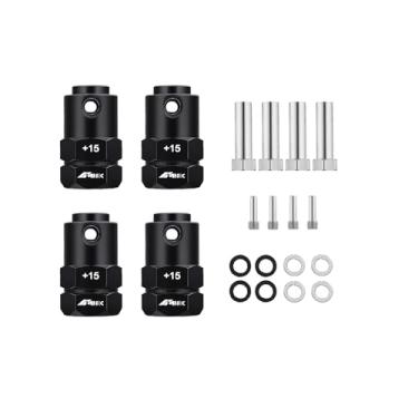 Imagem de NMNRC 4Pcs Steel +15MM (20mm in Length) Wide Extension Wheel Hex 12MM Hub Spacers Kit for Axial TRX4 1/10 RC Crawler Car Upgrades Part