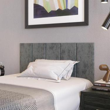 Imagem de Cabeceira Modulada Estofada Adesiva Decorativa Solteiro 100cm - Via No