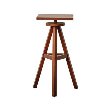 Imagem de KHUTRW3D Suporte de flores com três pernas com base em vaso, expositor duplo de madeira para sala de estar e mesa de flores