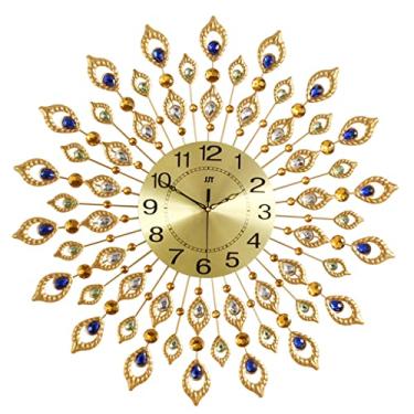 Imagem de Relógio de parede relógio de sala de estar europeu moderno moderno decoração pavão europeu mudo moda relógio de parede