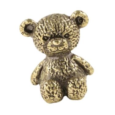 Imagem de Ｂｅｓｇａ Maçaneta de armário de latão com alça de urso, presente criativo, decoração para casa, fácil de instalar, puxador de porta de guarda-roupa, maçaneta, Bronze