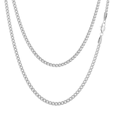 Imagem de Colar de corrente de elos cubanos para homens e mulheres, banhado a ouro, prata, preto, aço inoxidável, grosso, colar hip hop, 3 mm/4 mm/5 mm/6 mm/7 mm/8 mm de largura, 45 a 66 cm, joias duráveis