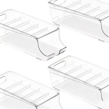 Imagem de kit 4 Organizador Multiuso Porta Latas e Alimentos para Geladeira Armário Acrílico(4)