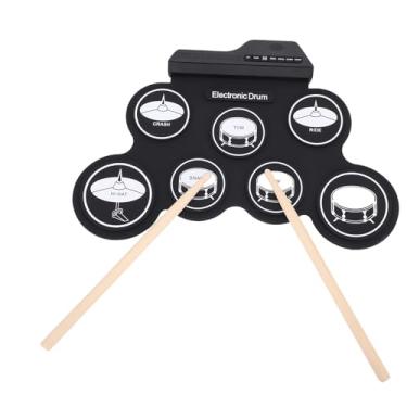 Imagem de Depisuta Conjunto de Bateria Eletrônica, Bloco de Prática de Bateria Portátil, Alto-falante Embutido, 7 Blocos de, 5 Tons de, 8 Músicas de Demonstração e Entrada de MP3,