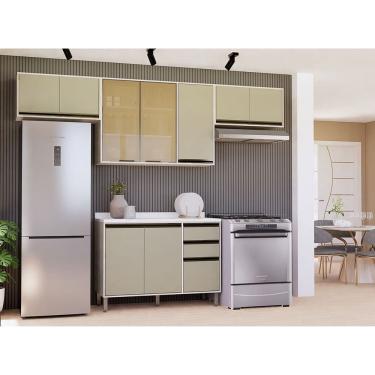 Imagem de Cozinha Modulada Compacta 4 Pecas com Tampo Linea Luciane Moveis