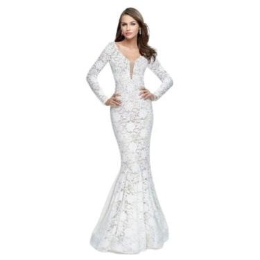Imagem de Vestido Noiva Longo 63 Renda Civil Casamento Madrinha Festa - Bella Fe