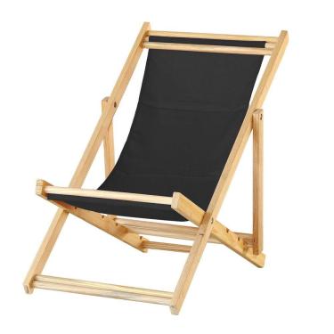 Imagem de Cadeira Espreguiçadeira Preguiçosa Dobrável S-b-preto
