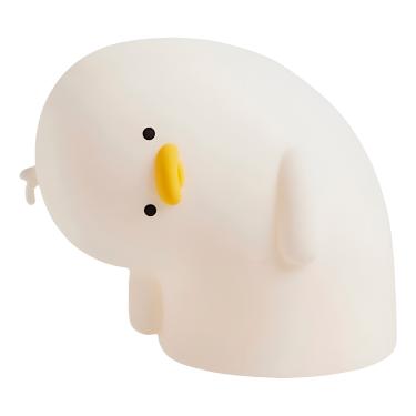 Imagem de Lâmpada Luminária Infantil Patinho Torto LED Silicone - Toque Mágico e Seguro