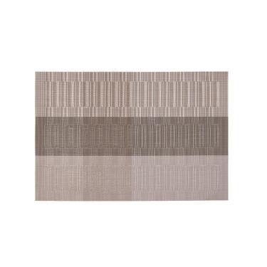 Imagem de Jogo Americano Copa E Cia Avulso Loom 35x48 Cm Listras Taupe