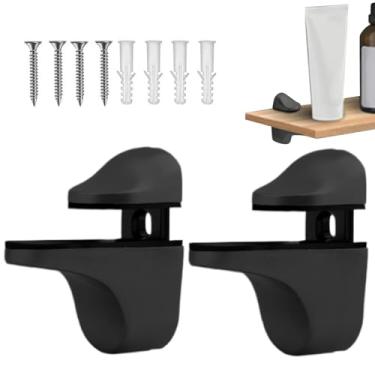 Imagem de Suportes Para Prateleiras De Vidro | Clipes de Apoio para Prateleiras Flutuantes de Parede,Apoio com Grampo para Casa de Banho | Para Cozinha Armário Chuveiro Despensa Balcão Armário