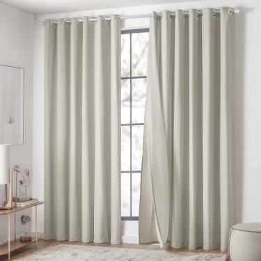 Imagem de Cortina Delicatta para Varão Simples 3,00m x 2,60m com Forro 100% Poli