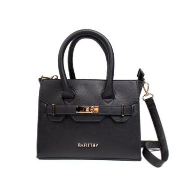 Imagem de Bolsa Feminina Rafitthy Tote Pequena Preto, Preto, Único