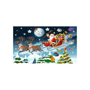 Imagem de Painel de Tecido Sublimado Feliz Natal Papai Noel 006 - Fabrika de Fes