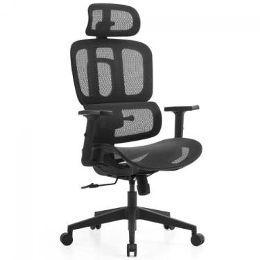 Imagem de Cadeira de Escritório Dr. Office Business, Preta, Mesh, 2D com 7cm de 