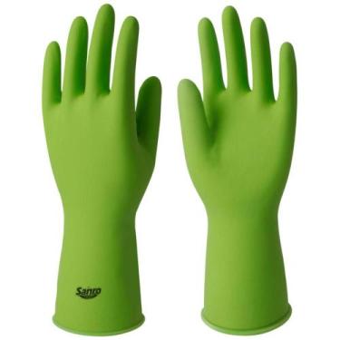 Imagem de Luva Sanro Top G Amarela ou Verde Proteção Mãos Limpeza Cozinha Jardin