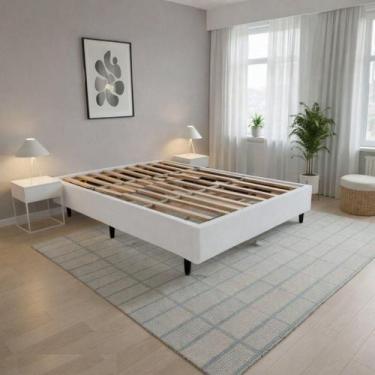 Imagem de Base de Cama Box Na caixa Casal 137x187 Desmontável e Prática - Tuia M