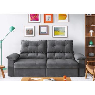Imagem de Sofá Retrátil Reclinável 3 Lugares Suede 1,80m Ravena - CIALAR MÓVEIS,