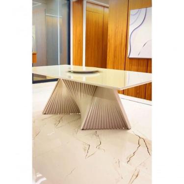 Imagem de Mesa Madeira Maciça Base Torcida 2,2x1,1m - Opala - Harmonia