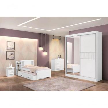 Imagem de Guarda Roupa Solt 2 Portas 3 Gav Atenas Ripado-branco D`doro