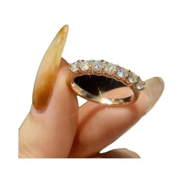 Imagem de Anel De Noivado E Casamento Feminino Em Prata Esterlina 925 Com Diaman