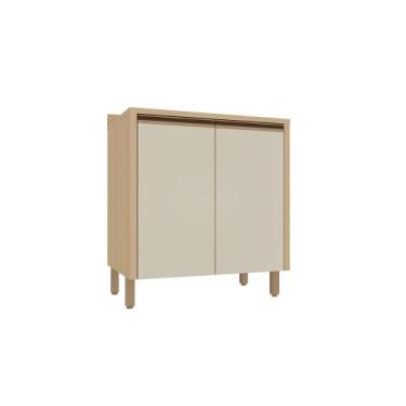 Imagem de Balcão de Cozinha 2 Portas 80cm com Tampo Brise Luciane Móveis, Carval