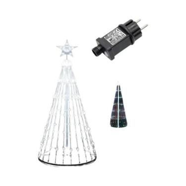 Imagem de Decoração De Árvore De Natal Com Luzes De Cordão LED Em Anel De Metal 