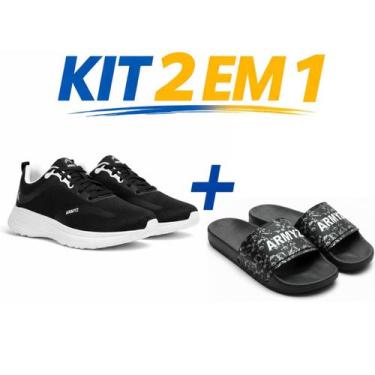 Imagem de Kit tenis casual masculino e feminino super leve confortavel treino fi