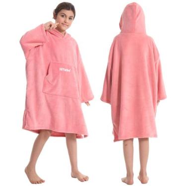 Imagem de Toalha Changing Robe Hiturbo Kids Soft Plush 5-12 anos rosa