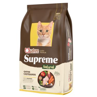 Imagem de Ração Quatree Supreme Gatos Castrados Frango e Batata Doce 2,5kg
