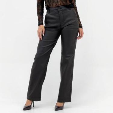 Imagem de Calça Doce Trama Resinada Reta Feminina-Feminino