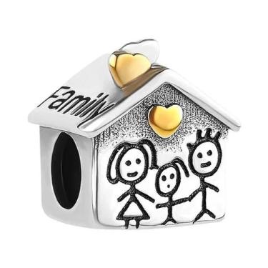 Imagem de Pingente Árvore Genealógica Prata 925 Charm Mãe Pai Amor Eterno Para P