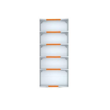 Imagem de Kit 12 Bandejas Canto 202 FIT Farmacia 30/25 Branco Pe Laran