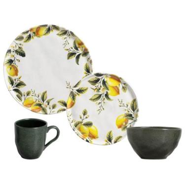 Imagem de Aparelho de Jantar 16 Peças Cerâmica Porto Brasil Limonata