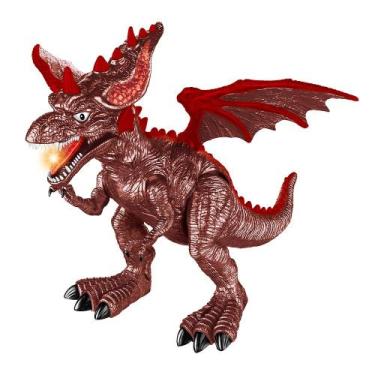 Imagem de Boneco Dinossauro Dragão com Luz Som e Movimento DM Toys