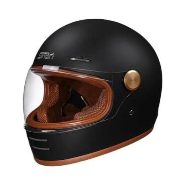 Imagem de Capacete De Moto Retrô Vintage Aberto Certificado DOT Para Pilotagem D