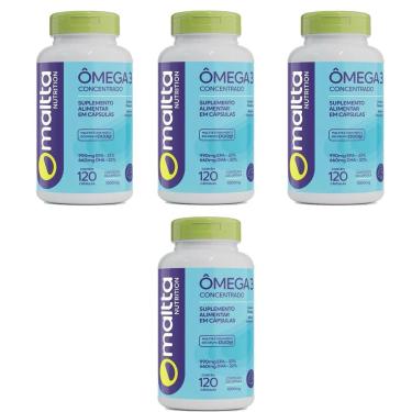 Imagem de Kit 4 Ômega 3 EPA-DHA 1000mg 4x120 cápsulas Maltta-Unissex