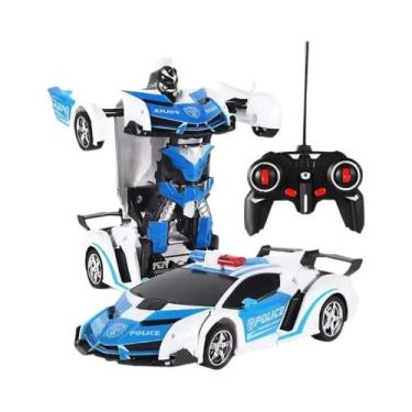 Imagem de Carro Robô De Controle Remoto Para Meninos 2 Em 1, Modelo De Corrida C