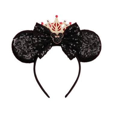 Imagem de Tiara De Orelhas De Rato Com Lantejoulas Para Meninas, Acessório De Ca