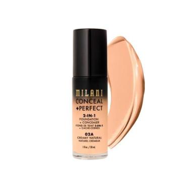Imagem de Milani Conceal + Perfect 2 em 1 Creamy Natural 02A - Base Líquida 30ml