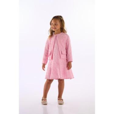 Imagem de Jaqueta Infantil em Malha Texturizada Quimby, Rosa