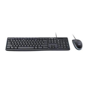 Imagem de Kit Teclado E Mouse Logitech Mk200 Media Usb Preto 920-002718