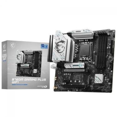 Imagem de Placa Mãe MSI B760M Gaming Plus WIFI, Chipset B760, Intel LGA 1700, MA