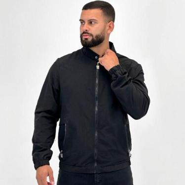 Imagem de Jaqueta Broken Rules Bomber com Zíper Masculina, G, Preto