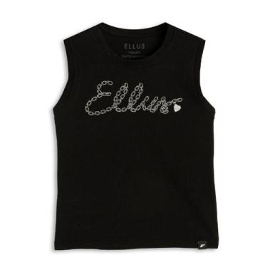 Imagem de Regata Ellus Love Chain Feminina Preta, Preto, P