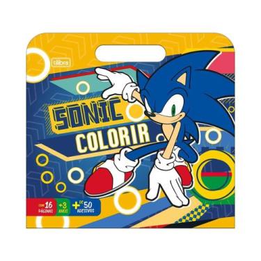 Imagem de Livro para Colorir Tilibra Maleta Sonic 190x250mm