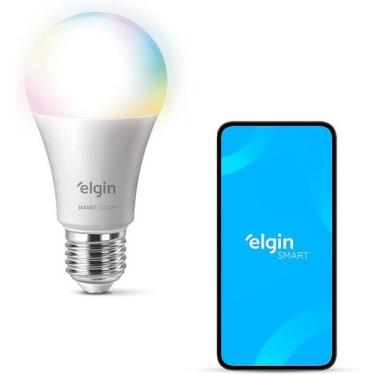 Imagem de Lâmpada Led 10w Rgb Inteligente Wifi Smart Color - Elgin 110v/220v, Bi