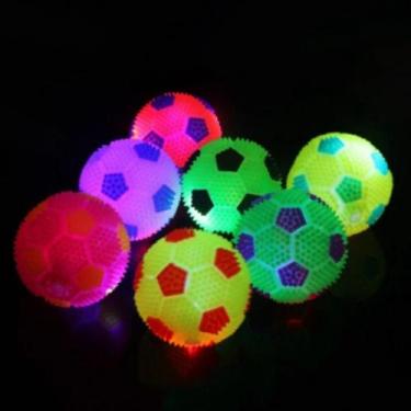 Imagem de Brinquedo Bola Interativa Luz Led Com Apito Cachorro Cães Gatos Pet Ta