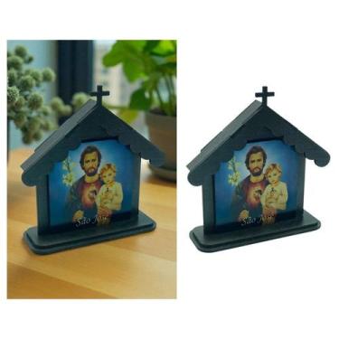 Imagem de Capela São José Igreja Madeira 14 cm - FORNECEDOR 15